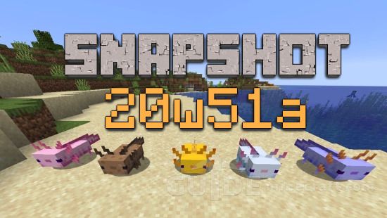 Snapshot w51a Axolotls And Other Changes In Minecraft