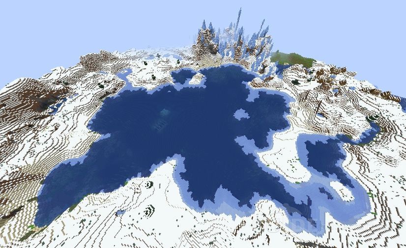 Ocean Monument and Three Snowy Villages seed for Minecraft 1.17.1\/1.16.5