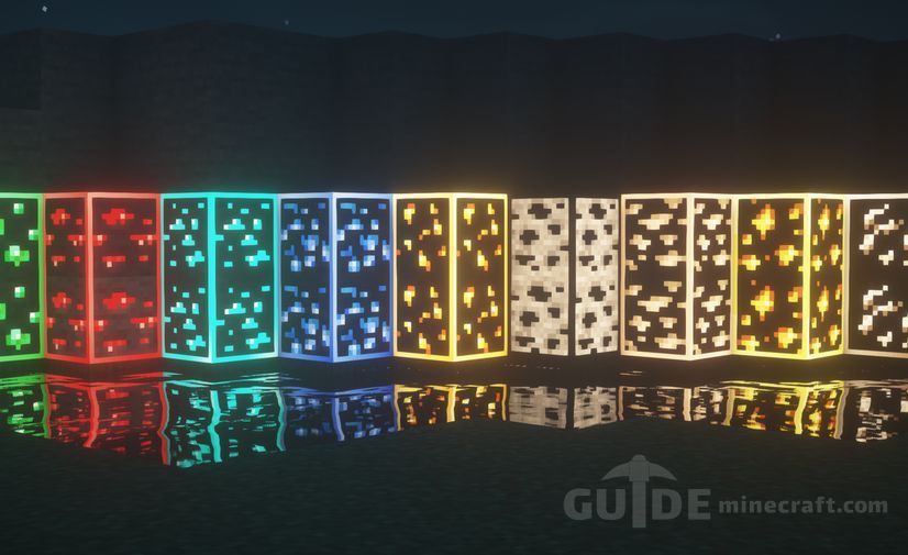 Downloa Visible Ores texture pack for Minecraft 1.17/1.16